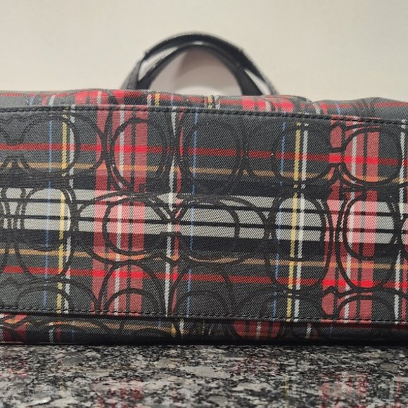 Vintage Coach Poppy Soho Tartan Glitter Plaid Bag with matching coin purse - Picture 4 of 10
